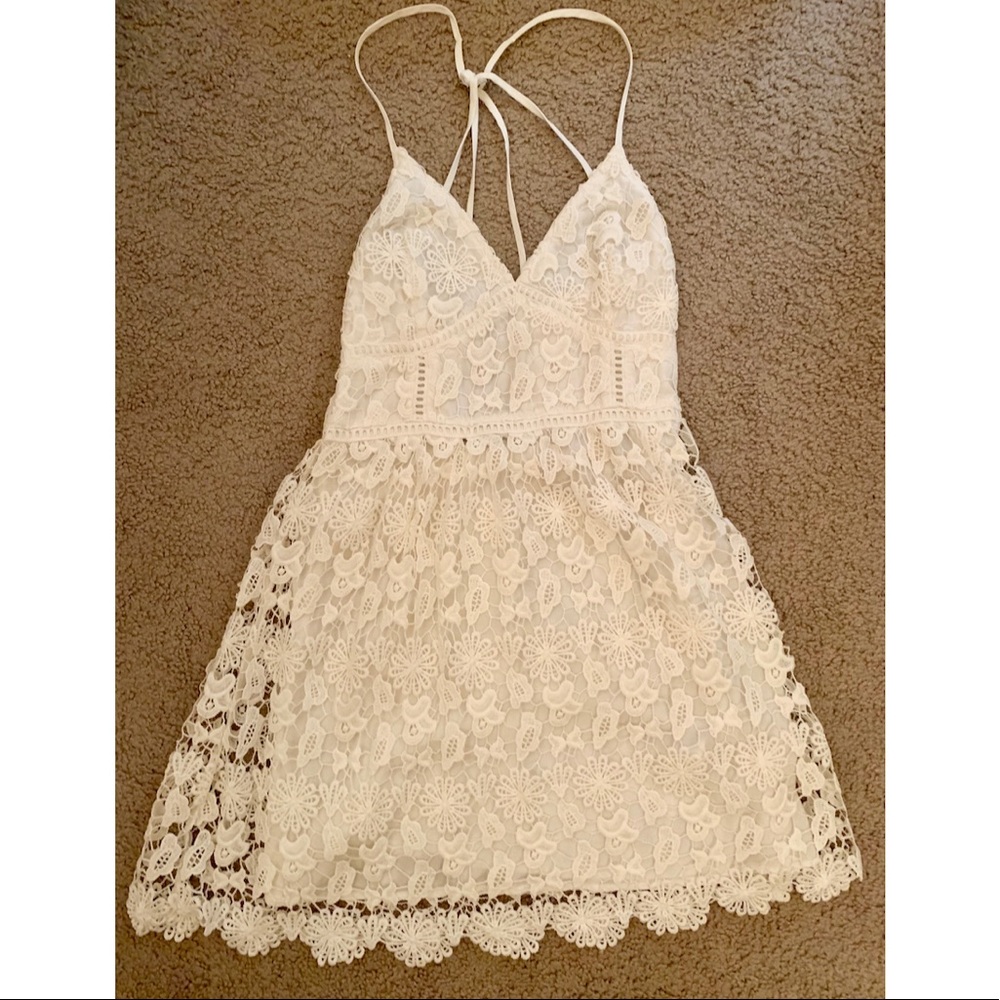 White Floral Size S Hollister Dress